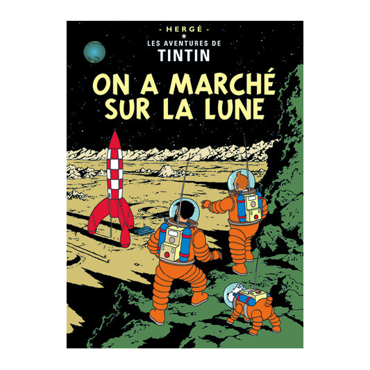 Tintin - Postkort - De første skridt på månen