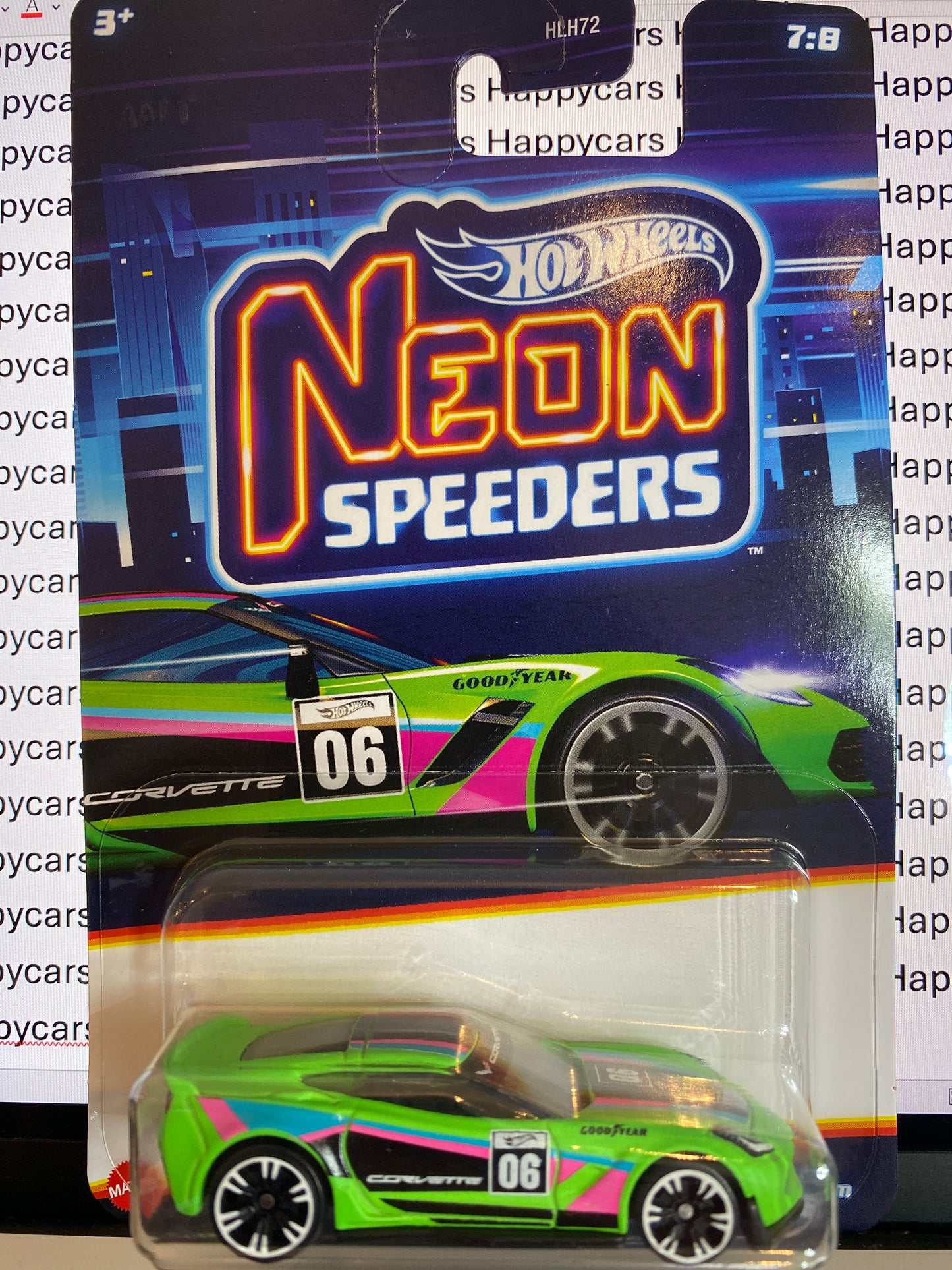 1:64 Chevrolet Corvette Z06, HRW81, Hot Wheels Night Racing - Neon Speeders