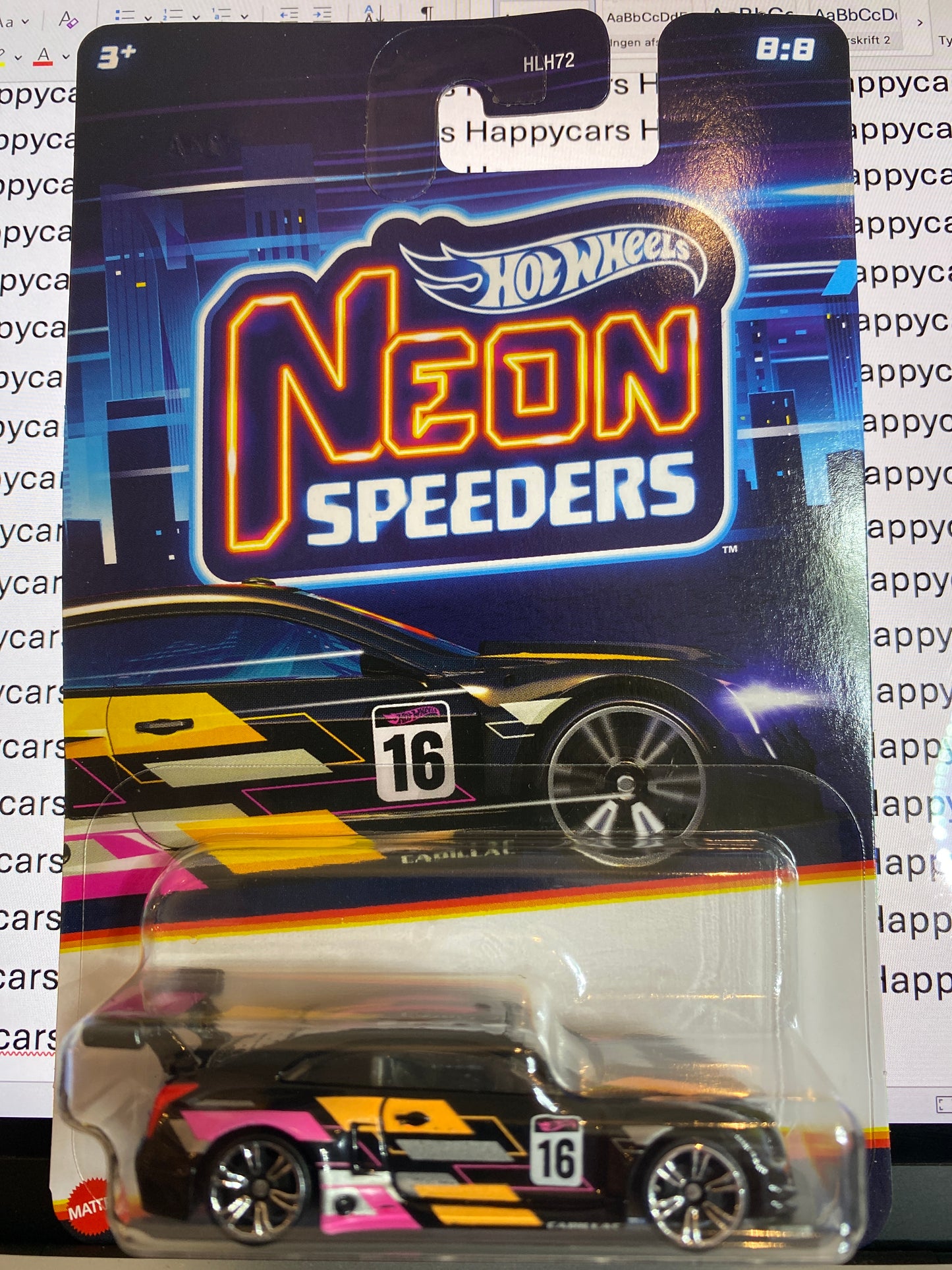 1:64 Cadillac ATS-V R, 2016, HRW82, Hot Wheels Night Racing - Neon Speeders