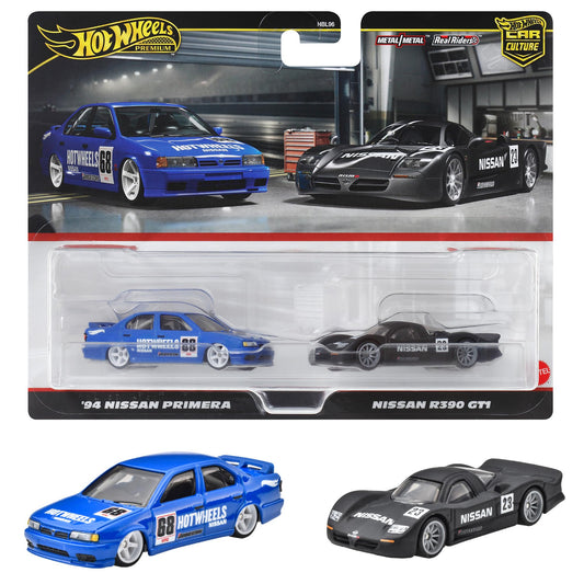 1:64 Nissan R390 GT1 & 1994 Nissan Primera, HRR74 Hot Wheels Premium set