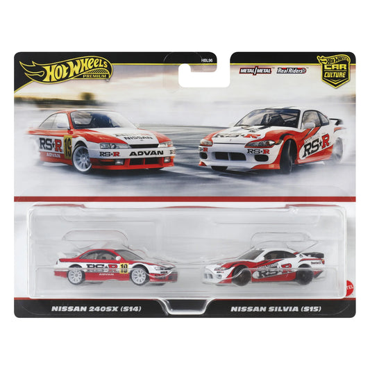 1:64 Nissan 240SX (S14) & Nissan Silvia (S15), HRR84 Hot Wheels Premium set