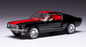 1:43 Ford Mustang Fastback, 1967, sort/rød, IXO, lukket model