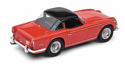 1:18 Triumph TR5 Spider, 1968, rød, med tag på, Schuco 450024600, lukket model